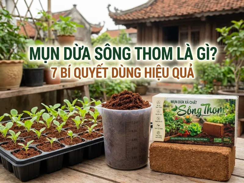 Phối trộn mụn dừa Sông Thom với giá thể để trồng hoa và cây cảnh tại nhà vườn